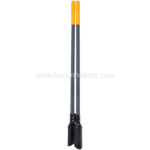 Fiberglass Handle Post Hole Digger with Ruler and Cushion Grips